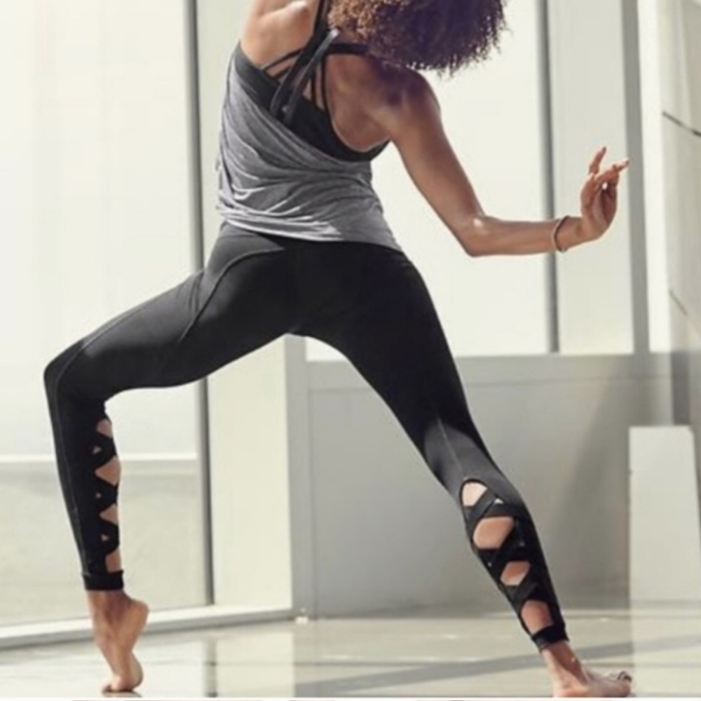 Athleta Full Length Lace Up Leggings